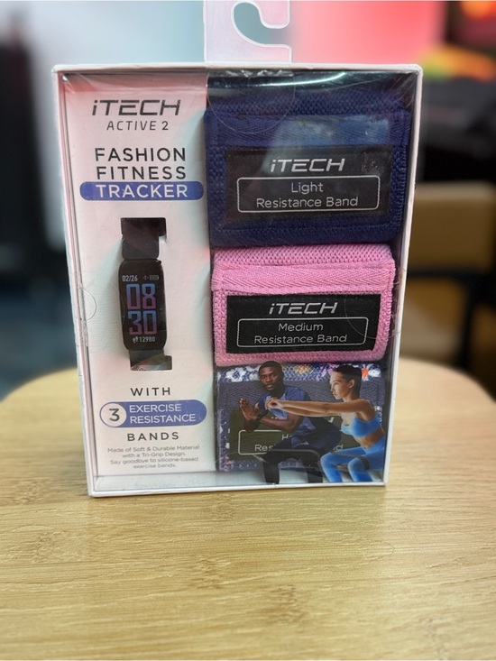 Other - iTECH Active 2 Fashion Fitness Tracker with 3 Resistance Bands - Blue & Pink